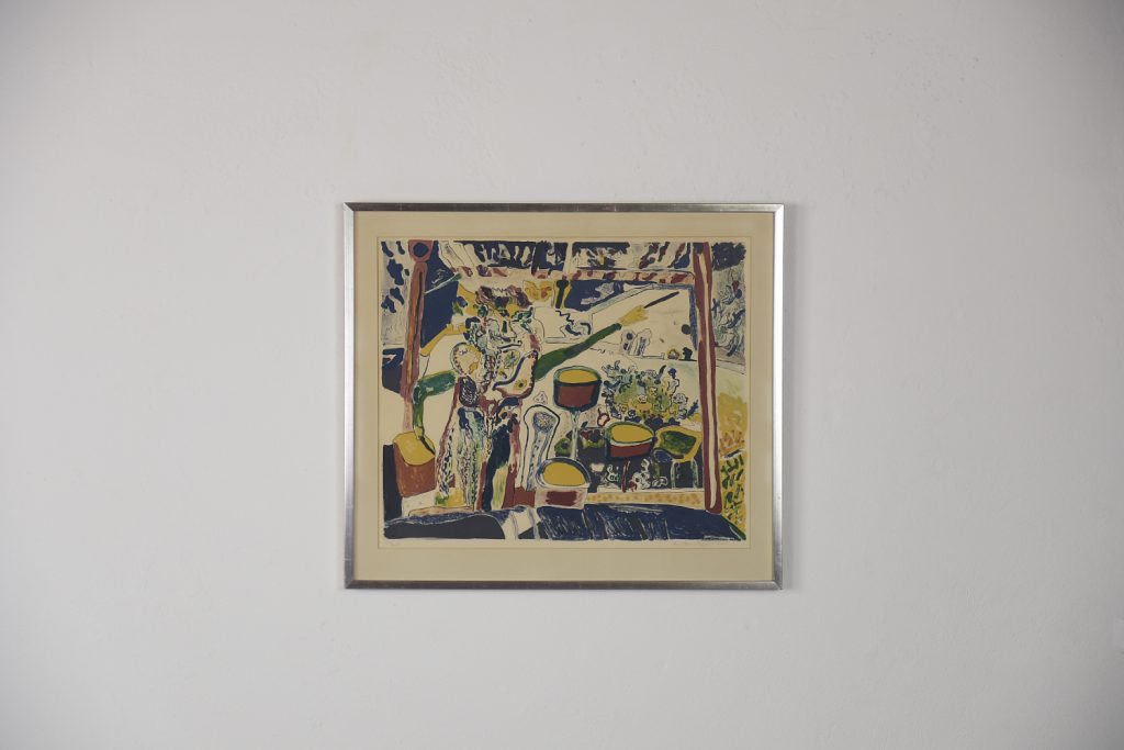 Vintage Color Lithograph by Anders Fogelin, Komposition, 1974