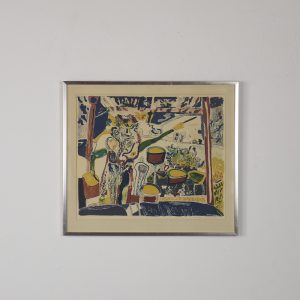 Vintage Color Lithograph by Anders Fogelin, Komposition, 1974
