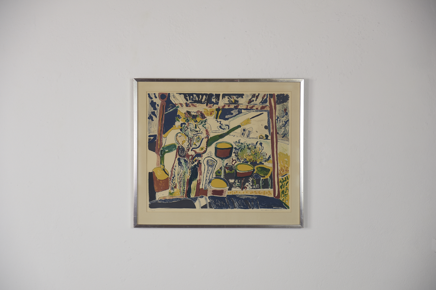 Vintage Color Lithograph by Anders Fogelin, Komposition, 1974