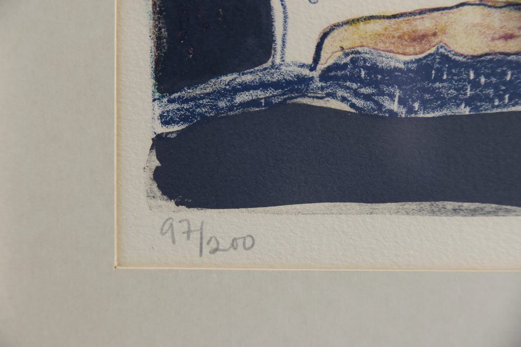 Vintage Color Lithograph by Anders Fogelin, Komposition, 1974