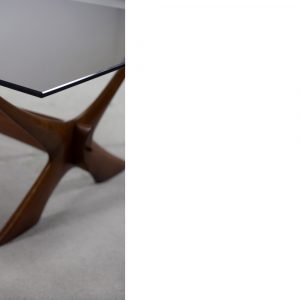 Mid-Century Scandinavian Walnut Condor Coffee Table by Fredrik Schriever-Abeln for Örebro Glass, 1960s