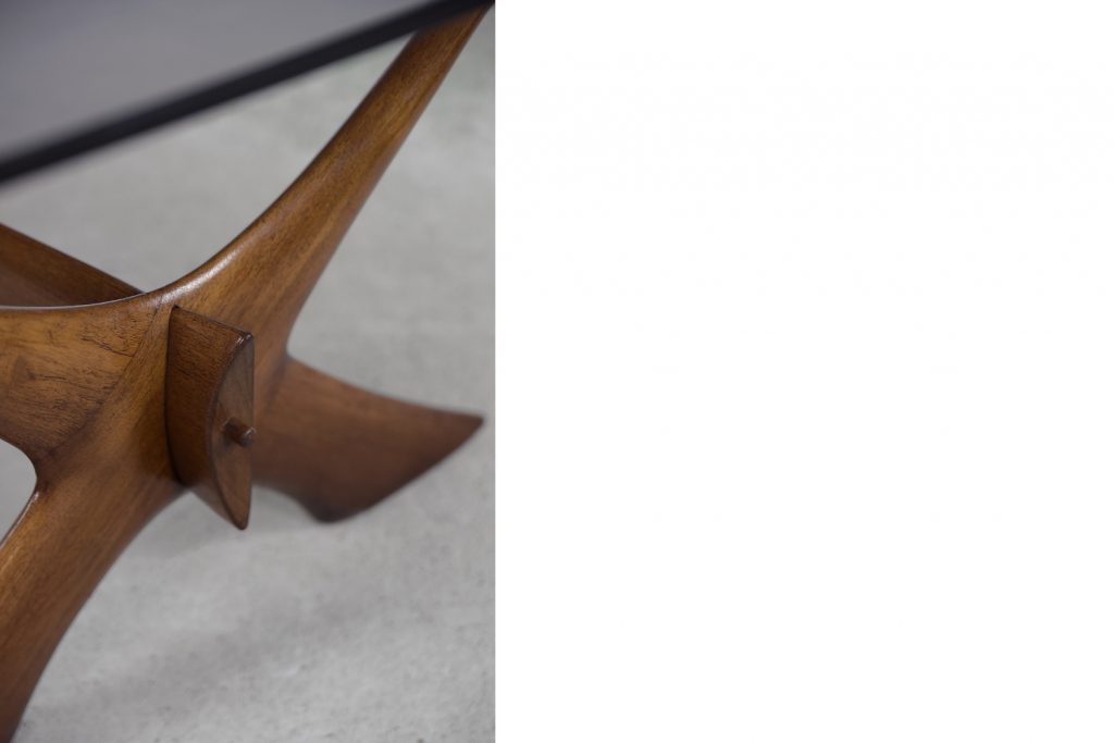 Mid-Century Scandinavian Walnut Condor Coffee Table by Fredrik Schriever-Abeln for Örebro Glass, 1960s