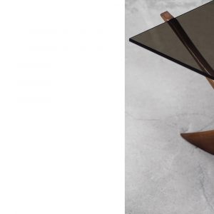 Mid-Century Scandinavian Walnut Condor Coffee Table by Fredrik Schriever-Abeln for Örebro Glass, 1960s