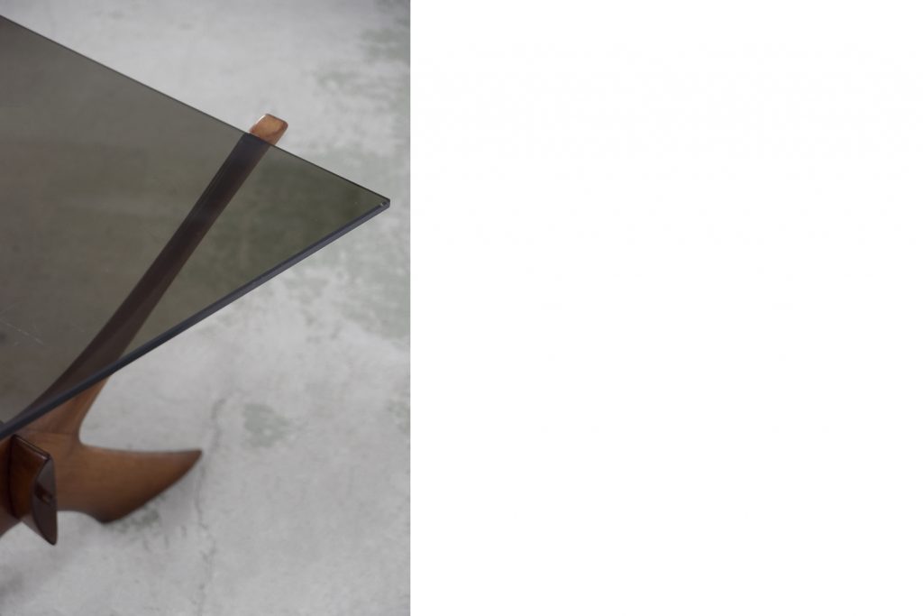 Mid-Century Scandinavian Walnut Condor Coffee Table by Fredrik Schriever-Abeln for Örebro Glass, 1960s