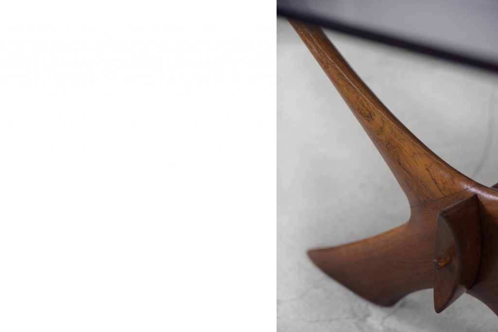 Mid-Century Scandinavian Walnut Condor Coffee Table by Fredrik Schriever-Abeln for Örebro Glass, 1960s