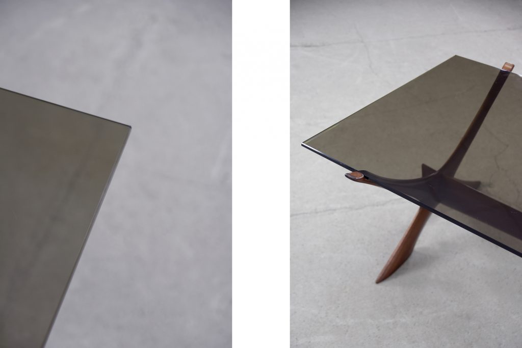 Mid-Century Scandinavian Walnut Condor Coffee Table by Fredrik Schriever-Abeln for Örebro Glass, 1960s