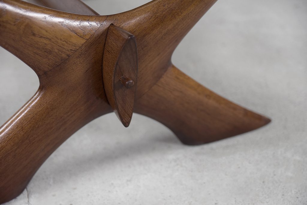Mid-Century Scandinavian Walnut Condor Coffee Table by Fredrik Schriever-Abeln for Örebro Glass, 1960s