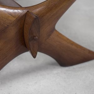 Mid-Century Scandinavian Walnut Condor Coffee Table by Fredrik Schriever-Abeln for Örebro Glass, 1960s