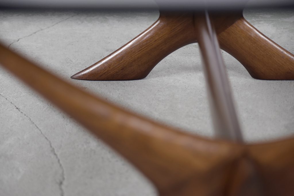 Mid-Century Scandinavian Walnut Condor Coffee Table by Fredrik Schriever-Abeln for Örebro Glass, 1960s
