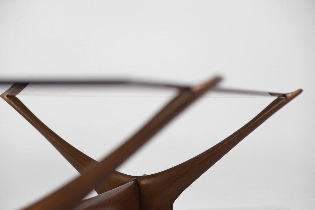 Mid-Century Scandinavian Walnut Condor Coffee Table by Fredrik Schriever-Abeln for Örebro Glass, 1960s
