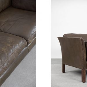 Mid-Century Modern Vintage Leather Cromwell Sofa by Arne Norell, 1960s