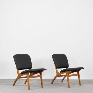 Mid-Century Modern Vintage Swedish Jylland Chairs from Jio Möbler, 1953, Set of 2