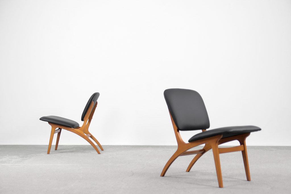 Mid-Century Modern Vintage Swedish Jylland Chairs from Jio Möbler, 1953, Set of 2