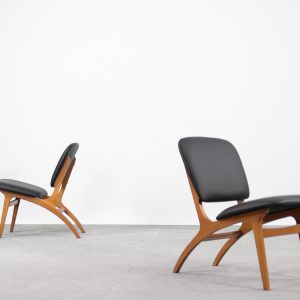 Mid-Century Modern Vintage Swedish Jylland Chairs from Jio Möbler, 1953, Set of 2
