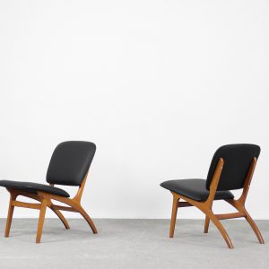 Mid-Century Modern Vintage Swedish Jylland Chairs from Jio Möbler, 1953, Set of 2
