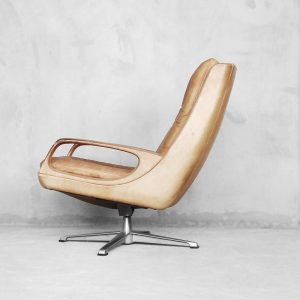 Leather Swivel Chairs by Carl Straub, 1950s, Set of 2