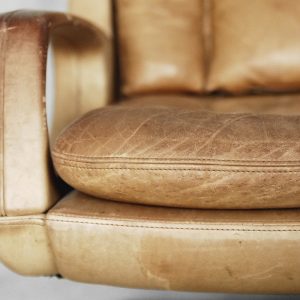 Leather Swivel Chairs by Carl Straub, 1950s, Set of 2
