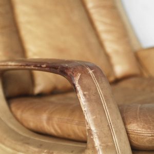 Leather Swivel Chairs by Carl Straub, 1950s, Set of 2