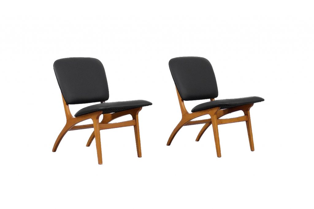 Mid-Century Modern Vintage Swedish Jylland Chairs from Jio Möbler, 1953, Set of 2