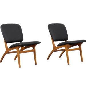 Mid-Century Modern Vintage Swedish Jylland Chairs from Jio Möbler, 1953, Set of 2