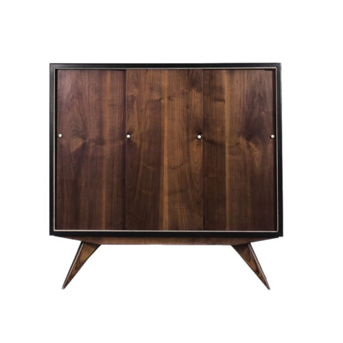 Scandinavian Mid-Century Modern Walnut Vintage Cabinet, 1960s
