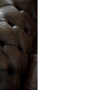 Large Antique Brown Leather Chesterfield Sofa, 1920s