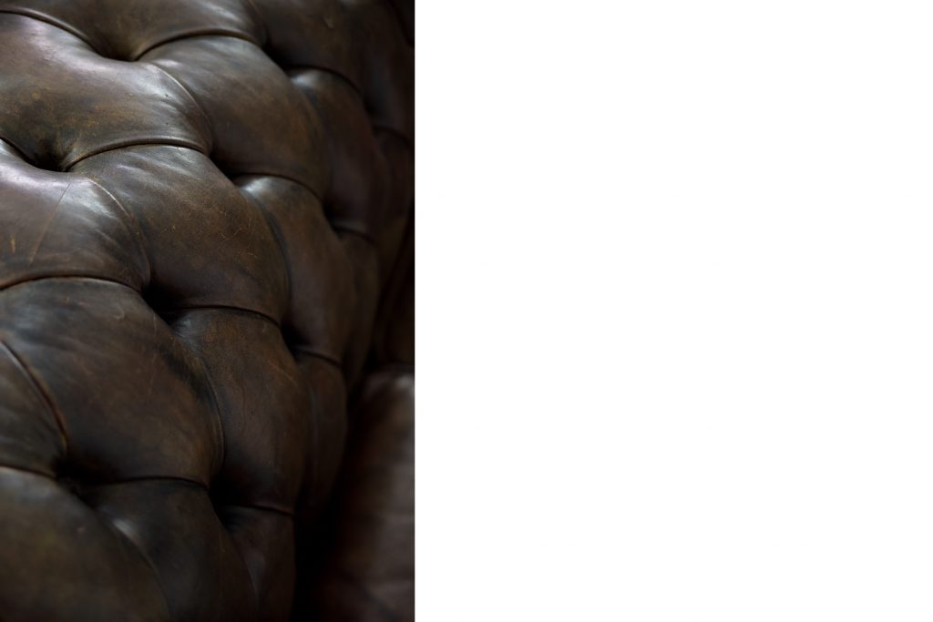 Large Antique Brown Leather Chesterfield Sofa, 1920s