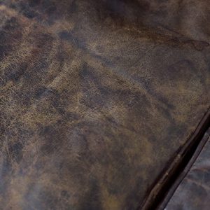 Large Antique Brown Leather Chesterfield Sofa, 1920s