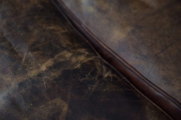 Large Antique Brown Leather Chesterfield Sofa, 1920s - Image 7