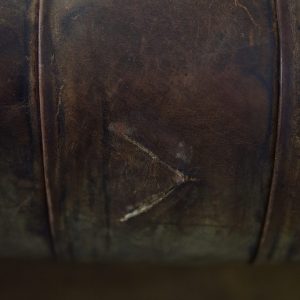 Large Antique Brown Leather Chesterfield Sofa, 1920s