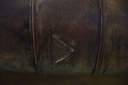 Large Antique Brown Leather Chesterfield Sofa, 1920s - Image 18