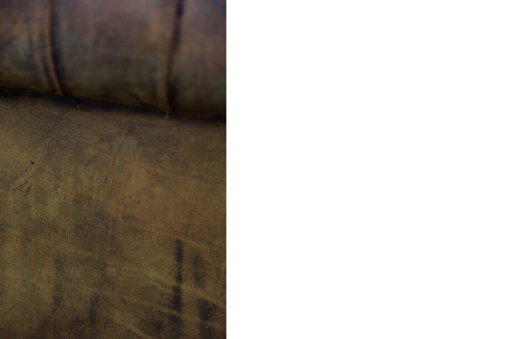 Large Antique Brown Leather Chesterfield Sofa, 1920s