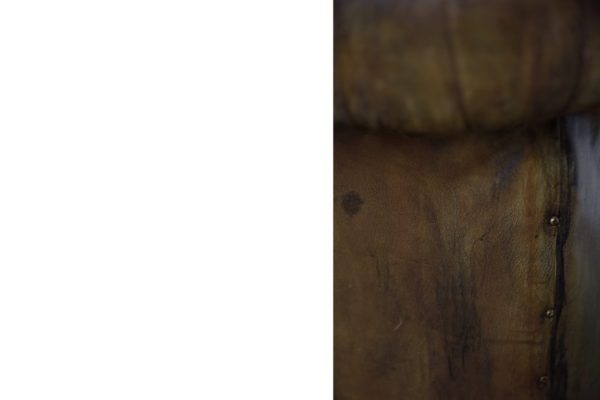 Large Antique Brown Leather Chesterfield Sofa, 1920s - Image 20