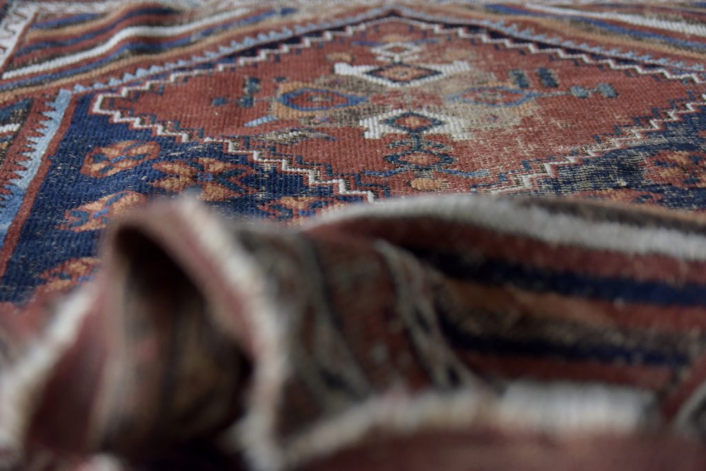 Antique Middle Eastern Hand-Woven Shiraz Rug, 1890s