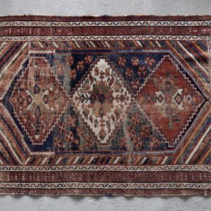 Antique Middle Eastern Hand-Woven Shiraz Rug, 1890s