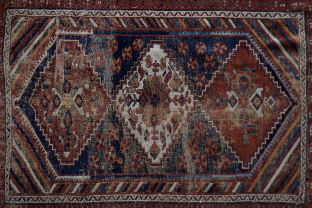 Antique Middle Eastern Hand-Woven Shiraz Rug, 1890s