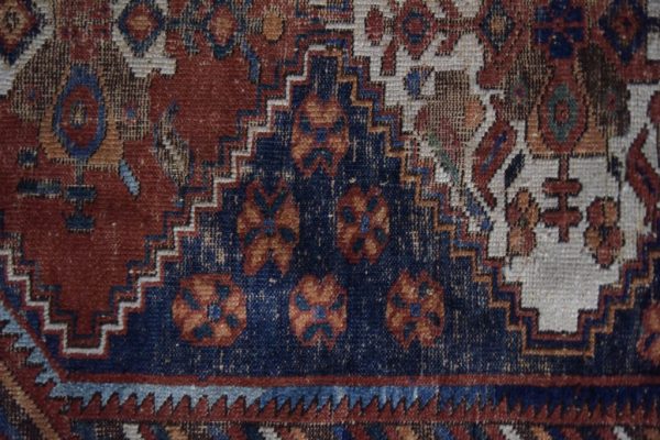 Antique Middle Eastern Hand-Woven Shiraz Rug, 1890s - Image 10