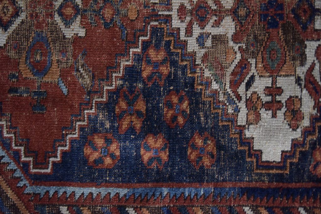 Antique Middle Eastern Hand-Woven Shiraz Rug, 1890s