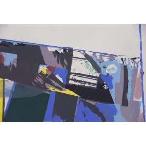 Abstractive Modern Colored Lithograph by Hardy Strid, 1950s