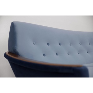 Modernist Scandinavian Velvet Living Room Set by Holm Fabriker AB, 1960s