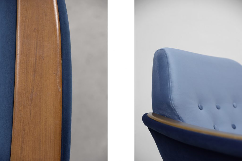 Modernist Scandinavian Velvet Living Room Set by Holm Fabriker AB, 1960s