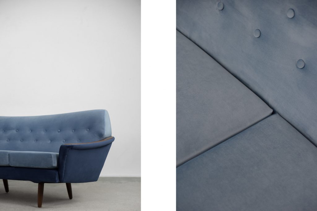 Modernist Scandinavian Velvet Living Room Set by Holm Fabriker AB, 1960s