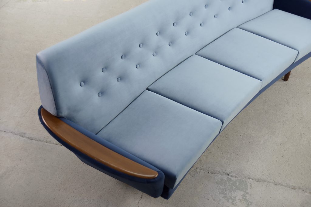 Modernist Scandinavian Velvet Living Room Set by Holm Fabriker AB, 1960s