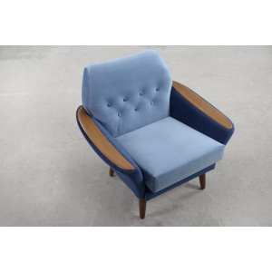 Modernist Scandinavian Velvet Living Room Set by Holm Fabriker AB, 1960s