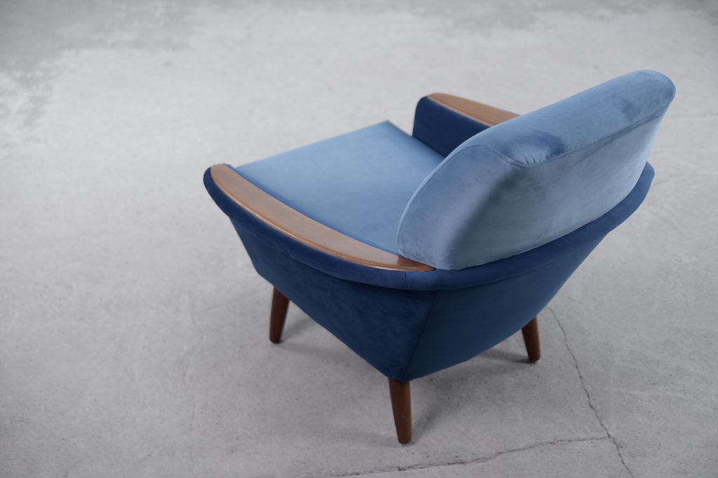 Modernist Scandinavian Velvet Living Room Set by Holm Fabriker AB, 1960s