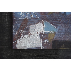 Brutalist Oil on Canvas, Unknown Artist, 1970s