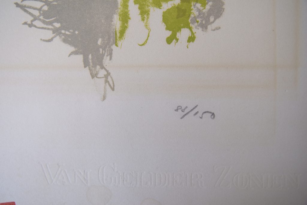 Color Lithograph on Van Gelder Zonen Paper by Jörgen Fogelqvist, 1980s