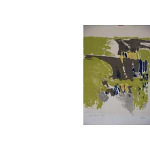 Color Lithograph on Van Gelder Zonen Paper by Jörgen Fogelqvist, 1980s