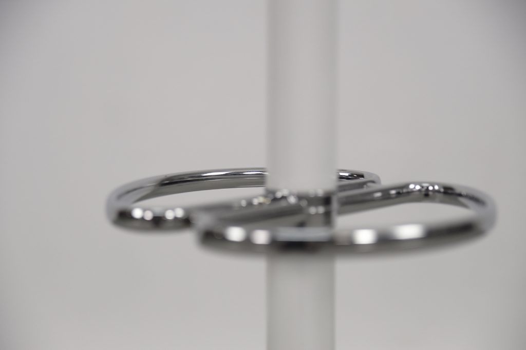 Mid-Century Modern White Floor Coat Rack, 1990s