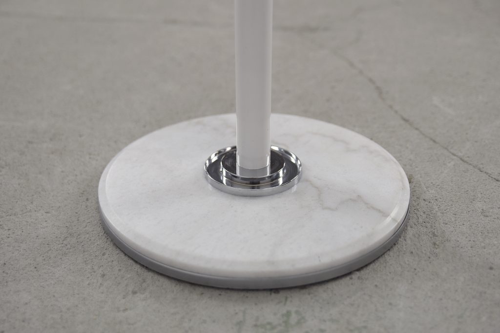 Mid-Century Modern White Floor Coat Rack, 1990s